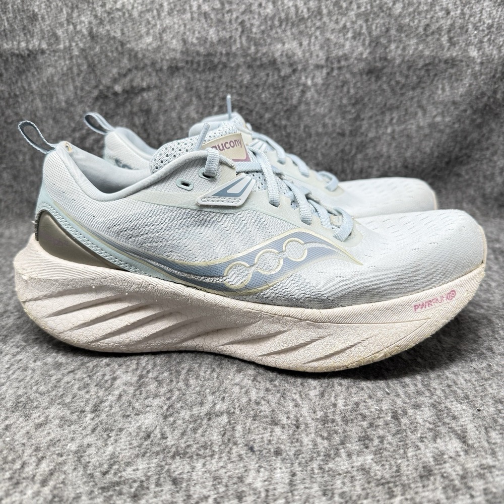 Saucony Triumph 22 Running Sneakers Shoes Womens SZ 8 Blue Athletic Lightweight